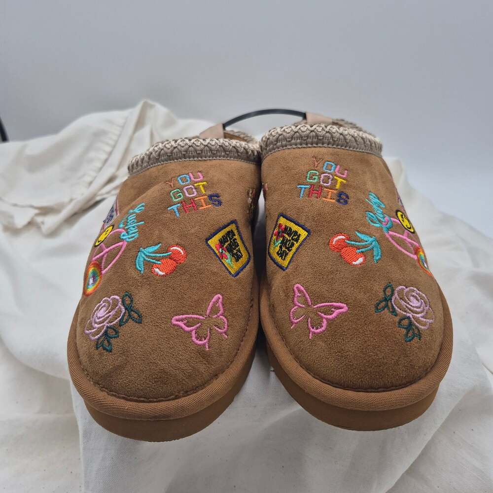 NEW Madden Comfy Cozy Selenae slip-on clog slippers cognac Girl Kids size 3